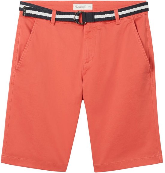 Tom Tailor Broek Slim Soft Chino Shorts W Belt 1040237xx10 26202 Mannen Maat - W36