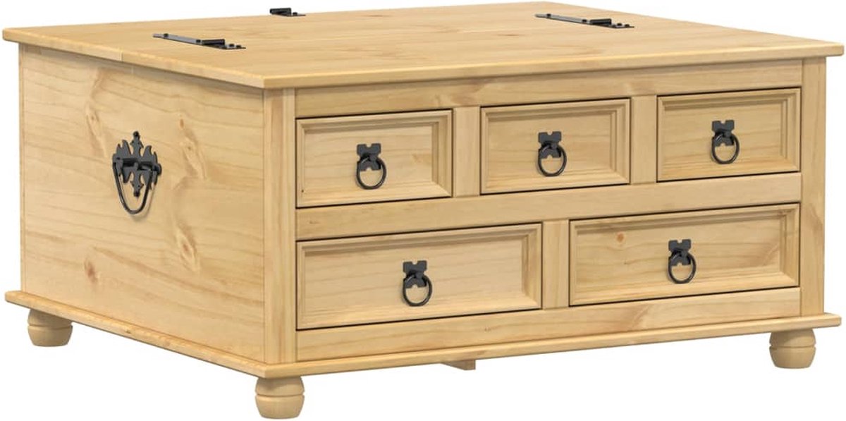 vidaXL - Opbergbox - Corona - 90x78x45 - cm - massief - grenenhout