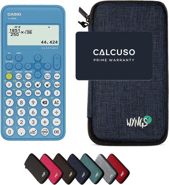 CALCUSO Basispakket blauw met rekenmachine Casio FX-82NL