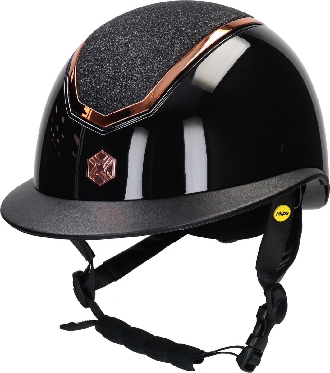 Charles Owen Rijhelm Gloss Pewter Kylo Black -Rose gold - S (52-55 CM)