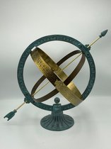 Zonnewijzer - bronzen zonnewijzer - goud - Bronzartes - 42 cm hoog