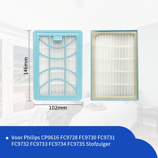 2 Filtri Per Philips PowerPro Expert FC97XX - HEPA, Lavabili, Per Aspirapolvere Senza Sacco - Foto 10