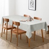 Spatwaterdicht tafelkleed voor keuken, eetkamer, outdoor, rechthoekig, waterdicht, voor woonkamer, 135 x 200 cm, lichtgrijs