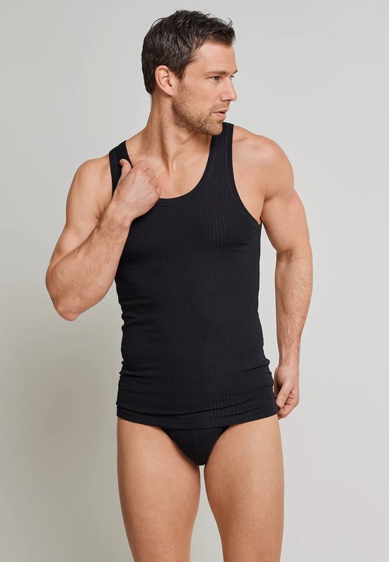 Maillot de corps homme Schieser Authentic - lot de 2 - Zwart - Taille 2XL