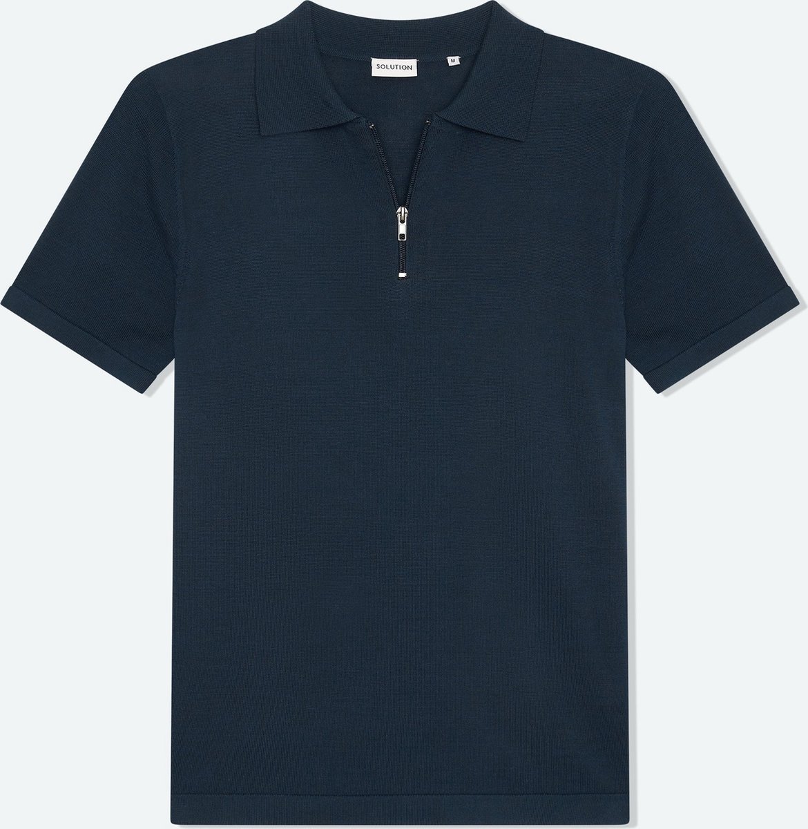 Solution Clothing Zipper - Casual Poloshirt - Regular Fit - Knoopsluiting - Volwassenen - Heren - Mannen - Navy - XL - XL - Solution Clothing