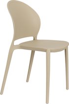Chaise de jardin Plastique Beige - Profondeur assise 43cm - 52x45x82cm - Sjoerd - Giga Meubel