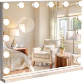Hollywood Spiegel met Verlichting - Make Up Spiegel met Ledverlichting - Tafelspiegel - Mirror