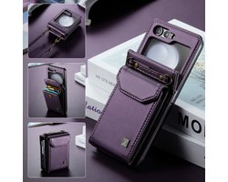 Luxe Flip Case met RFID Bescherming Kaarthouder voor Samsung Galaxy Z Flip 5 _ Paars