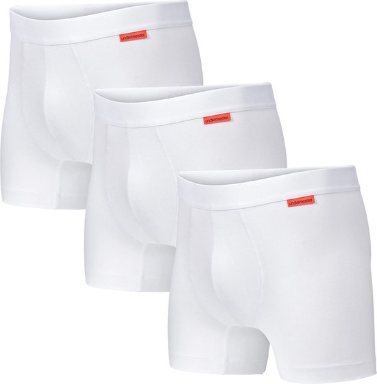 Undiemeister - Boxershort multipack - Boxershort heren - Ondergoed - Gemaakt van Mellowood - Onderbroek mannen - Boxer briefs - Chalk White (wit) - 3-pack - XS