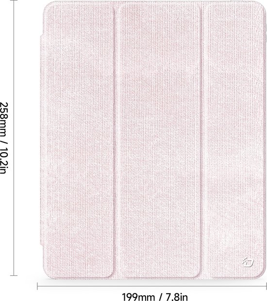 Dux Ducis - Étui pour tablette adapté à Apple iPad Pro 11 (2024) - Étui unid à trois volets - Avec porte-crayon et fonction de réveil automatique - Rose