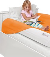 Opblaasbare bedrand, dubbelpak, dubbele valbescherming voor kinderen vanaf 2 jaar, voor twee bed-zijden, thuis of op reis, wit, 122 x 18 x 10 cm