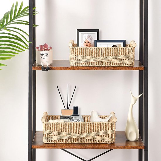 Rieten manden Kleine rieten mand Rieten bestekmand Kast Dressoir Kleine mand Pantry Opbergmanden Fruitdecor Dressoirs Mand met voering Houten kledingkastmand Handleiding