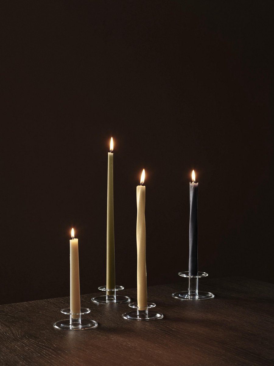 Spire Smooth Tapered Kaarsen H38 Set Van 6 Ochre