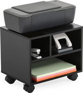 Printerstandaard met Wielen en Compartimenten voor Kantoor en Thuis 40x30x35cm Organisator Printer Stand