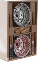 Sushi-set DKD Home Decor 30 x 21 x 7 cm Multicolour Mandala Keramiek Orientaals (6 Onderdelen)