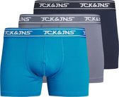 Jack & Jones Heren Boxershorts Trunks Microfiber JACCARL Effen Multi 3-Pack - Maat XL