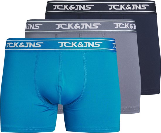 Jack & Jones Heren Boxershorts Trunks Microfiber JACCARL Effen Multi 3-Pack