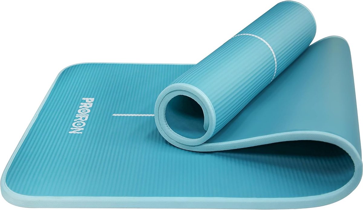 Gymnastiekmat, gymnastiekmat voor thuis met draagriem, trainingsmat, antislip, yogamat, dik 10/15 mm en sportmat, fitnessmat, yogamat, pilatesmat voor thuistraining