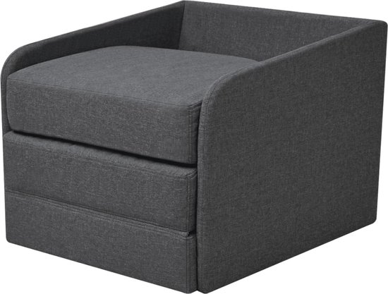LBB Sleeping chair - Lit simple ou fauteuil-lit escamotable - Canapé-lit - Lit pliant très confortable - Grijs