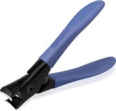 Nagelknipper, robuuste roestvrijstalen teennagelknipper met vingernagelvijl, geschikt voor dikke vingernagels en teennagels, professionele nagelsnijgereedschappen (blauw)