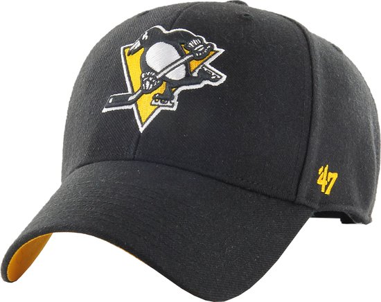 47 Brand NHL Pittsburgh Penguins Ballpark Cap H-BLPMS15WBP-BK, Mannen, Zwart, Pet, maat: One size