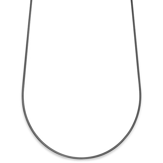Essentials | Collier gris anthracite à maille serpent 2 mm