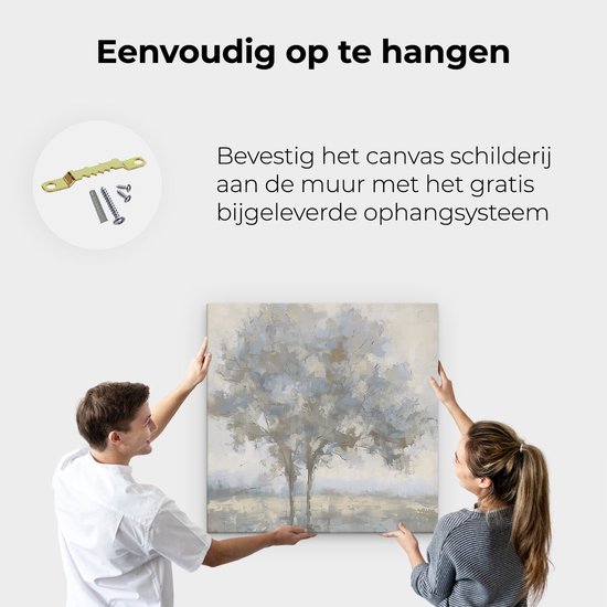 Tableau Artaza : Deux Arbres dans un champ – 90 x 90 cm – Groot – Photo sur toile – Impression sur toile