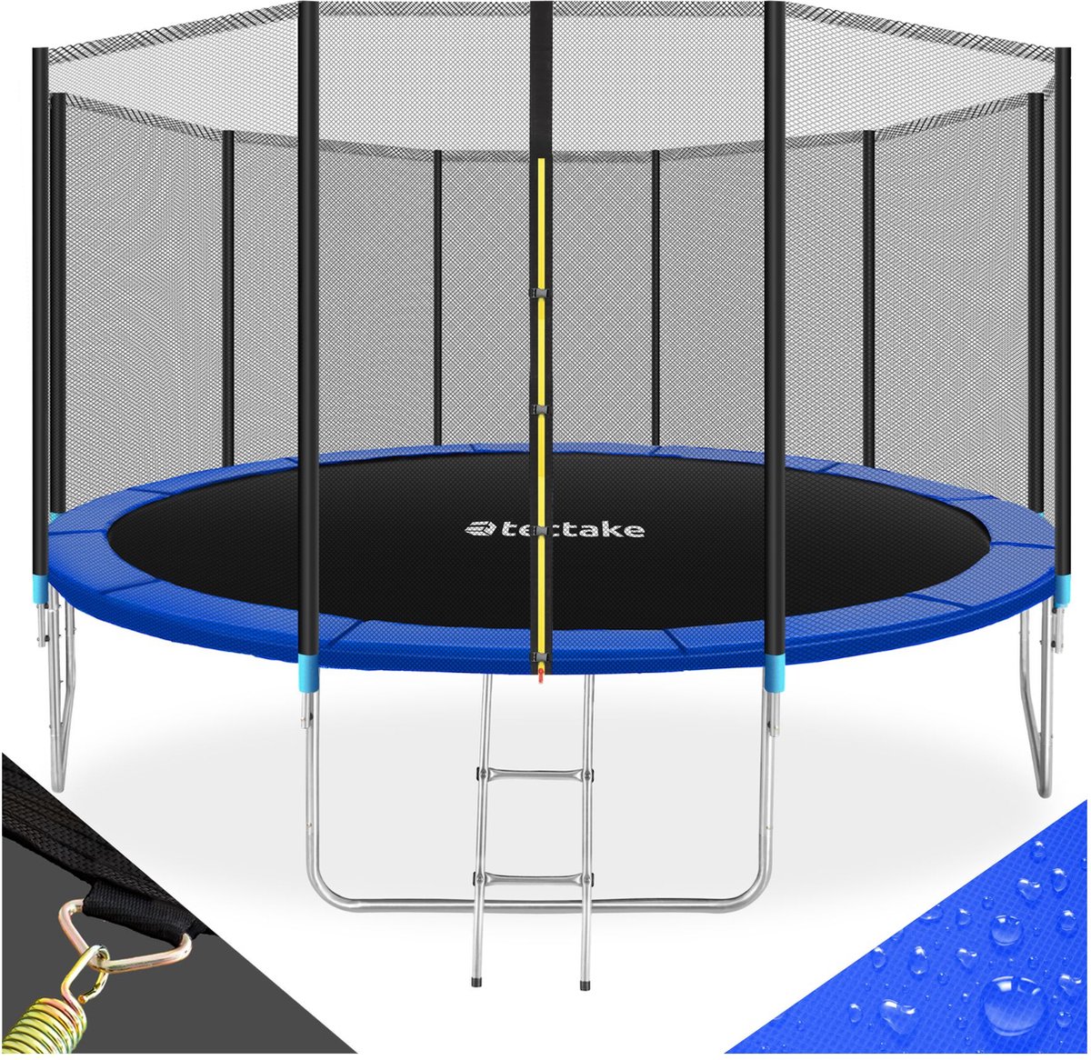 tectake® - TÜV-geteste tuintrampoline kindertrampoline met veiligheidsnet, als buitenspeelgoed, sporttrampoline of buitenspeelgoed, speeltoestel voor in de tuin Ø 457 cm