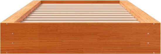 vidaXL-Bedframe-massief-grenenhout-wasbruin-90x190-cm
