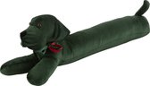 J-Line deurstop Tochtrol Hond Liggend - textiel - groen