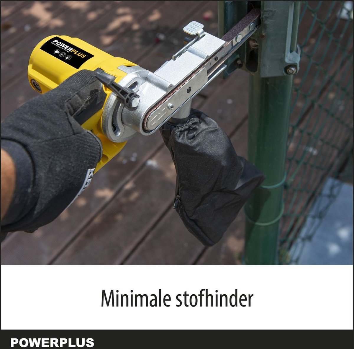 Powerplus elektrische vijlmachine POWX139 - 400W schuurmachine - schuurriem 457x13mm - 1700min-1 - met opbergkoffer - met 10 acc. – foto 5