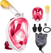 Ferodelli Snorkelmasker - Snorkel - Snorkelbril - Snorkelset - Duikbril - Duikmasker - Full Face - Kinderen - Kind - Roze