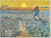 Affiche de jardin Vincent van Gogh 2 - Le semeur - Peinture de Vincent van Gogh affiche de jardin toile en vrac 160x120 cm - Toile de jardin / Toile d'extérieur / Peintures d'extérieur (décoration de jardin) XXL / Groot format!