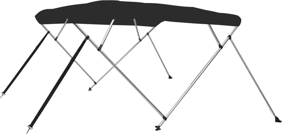 vidaXL - Biminitop - 4 - bogen - 243x244x137 - cm - zwart