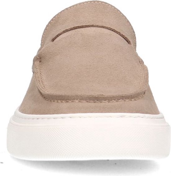 Manfield - Homme - Mocassins en daim beige à semelle sportive - Taille 45