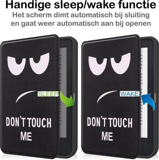 Hoesje Geschikt voor Kobo Clara 2E Hoesje Luxe Bescherm Case Met Screenprotector - Hoes Geschikt voor Kobo Clara 2E Hoes Book Cover - Don't Touch Me van Hoesje  — afbeelding 3
