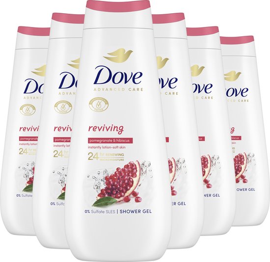 Dove Advanced Care Verzorgende Douchegel - Reviving - 6 x 400 ml - Voordeelverpakking