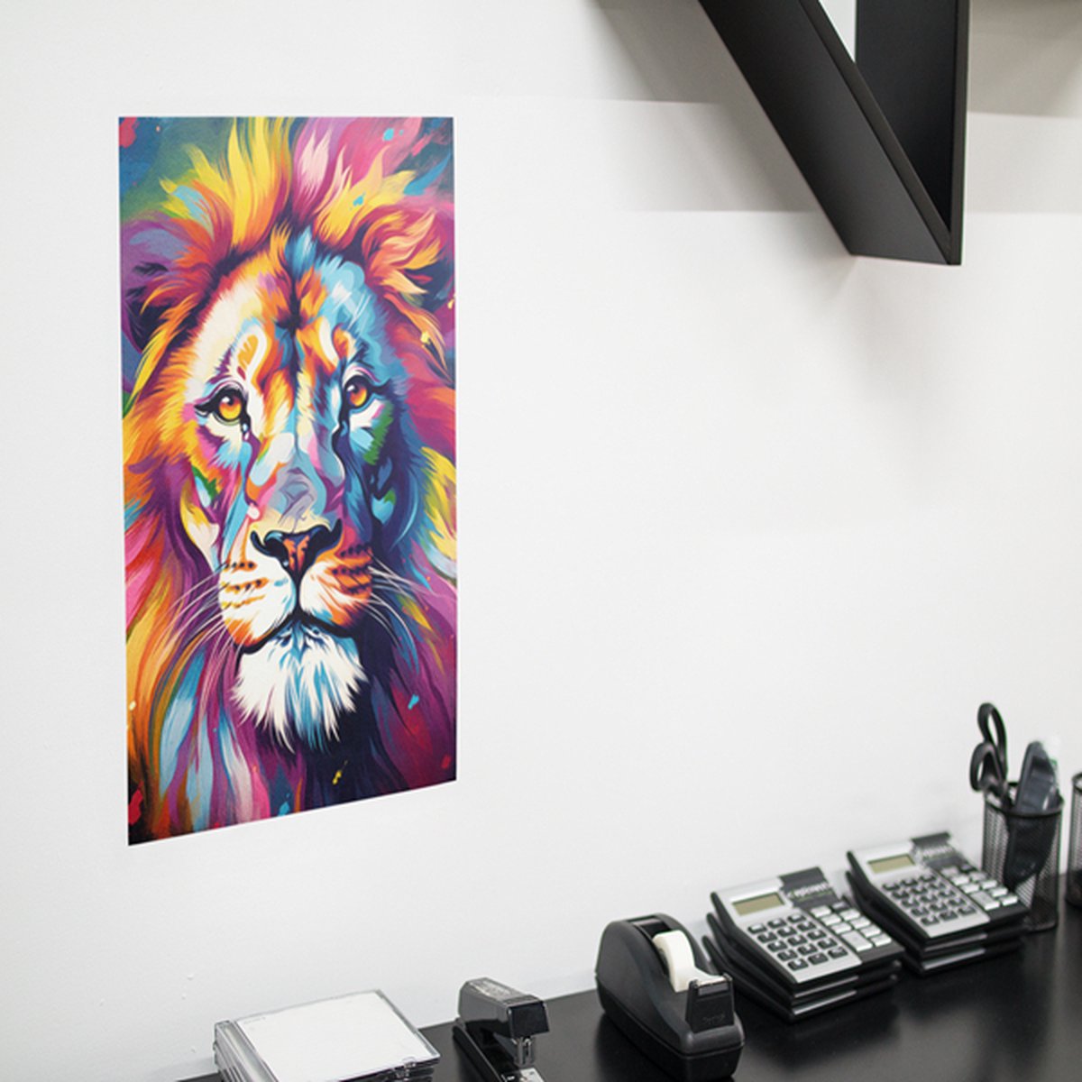 Poster Leeuw grafisch, A1 Synaps posterpapier