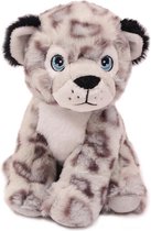 Pia Soft Toys Knuffeldier Sneeuwluipaard - zachte pluche stof - lichtgrijs - kwaliteit knuffels - 20 cm