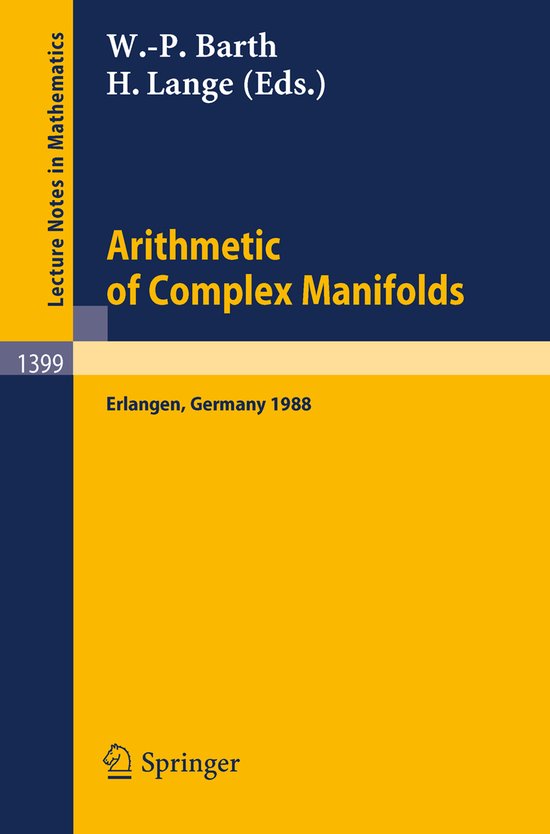 Arithmetic of Complex Manifolds - cover