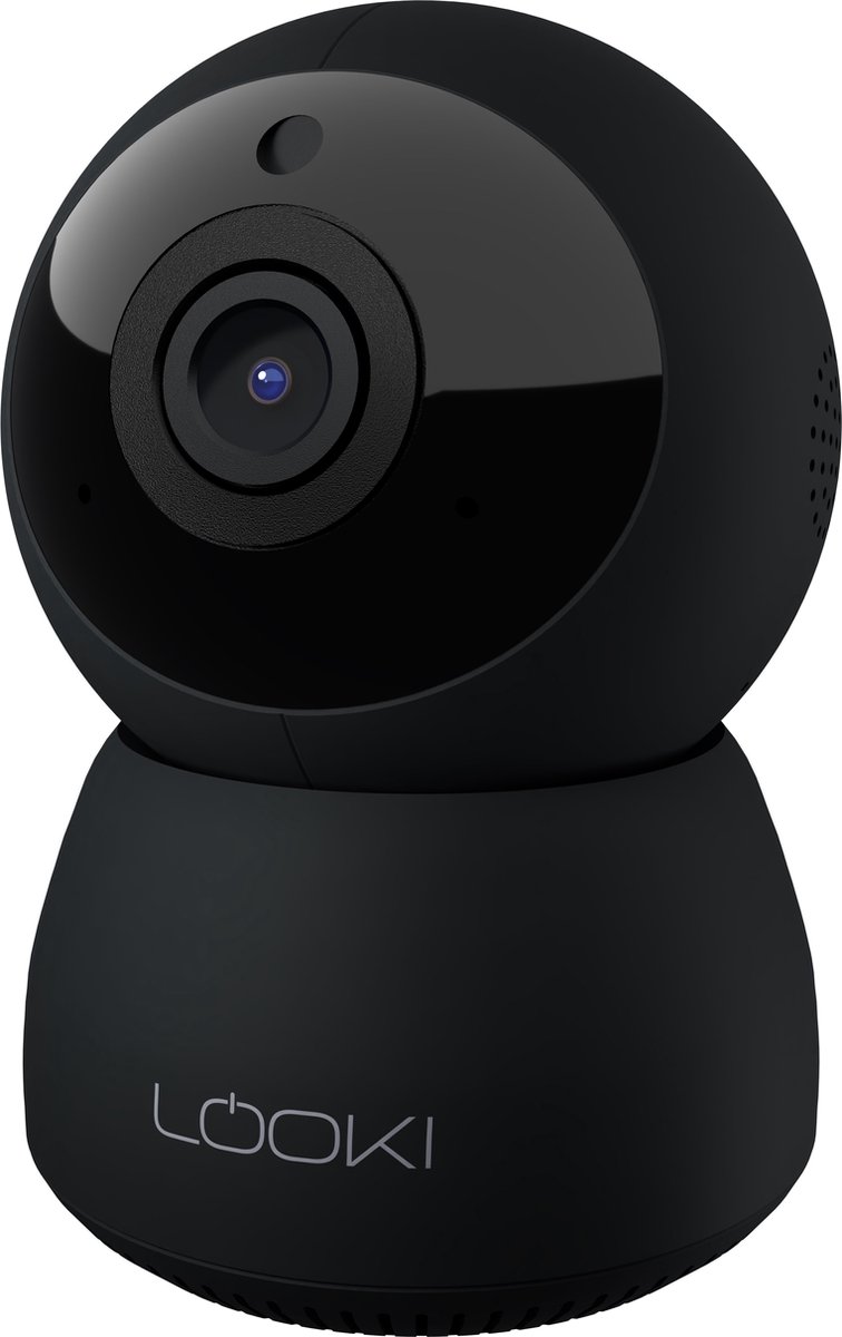 Looki Beveiligingscamera - gratis 32GB SD-kaart - Geluidsdetectie - FHD PTZ Wi-Fi - IP Camera - Cloud - Huisdiercamera - Babyfoon met camera - Zwart - Looki