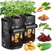 Winkrs - 2x Grow Bag Growbag Grow Bag pour pommes de terre, légumes et plantes - Sac de culture noir 35x45CM Grand