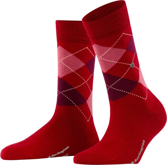 Burlington Marylebone taille unique, avec chaussettes en laine à motifs dames rouge - Taille 36-41