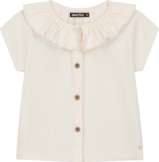 Sweet petit peuter blouse - Meisjes - Dark Off-White - Maat 110