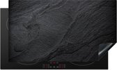 KitchenYeah® Inductie beschermer 91.6x52.7 cm - Beton print - Zwart - Industrieel - Kookplaataccessoires - Afdekplaat voor kookplaat - Inductiebeschermer - Inductiemat - Inductieplaat mat - Keuken decoratie