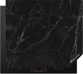 KitchenYeah® Inductie beschermer 57.6x51.6 cm - Marmer print - Zwart - Kookplaataccessoires - Afdekplaat voor kookplaat - Inductiebeschermer - Inductiemat - Inductieplaat mat - Keuken decoratie