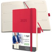 Sigel Conceptum weekagenda - A6 - 2025 (NL/FR/EN/DU) - rood - softcover - SI-C2535