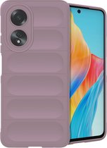 iMoshion Hoesje Geschikt voor Oppo A58 Hoesje Siliconen - iMoshion EasyGrip Backcover - Paars