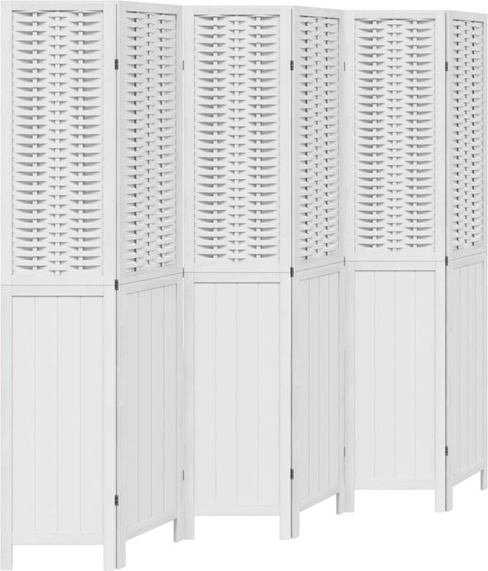 Kamerscherm met 6 panelen 300x200 cm stof bruin