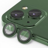 Geschikt voor iPhone 13/13 Mini Camera Lens Protector - Solidenz Camera Protector - 13/13 Mini Cameralens Protector - Gehard Glas - Alleen Camerarondjes - Groen